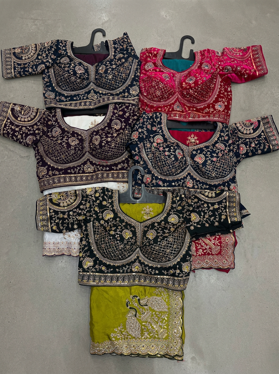 Peacock Work Blouse — 08