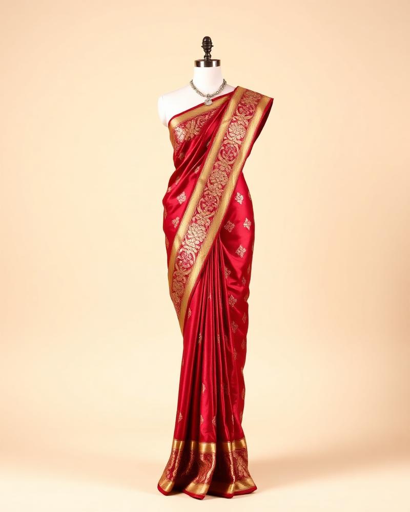 Royal Crimson Banarasi Brocade
